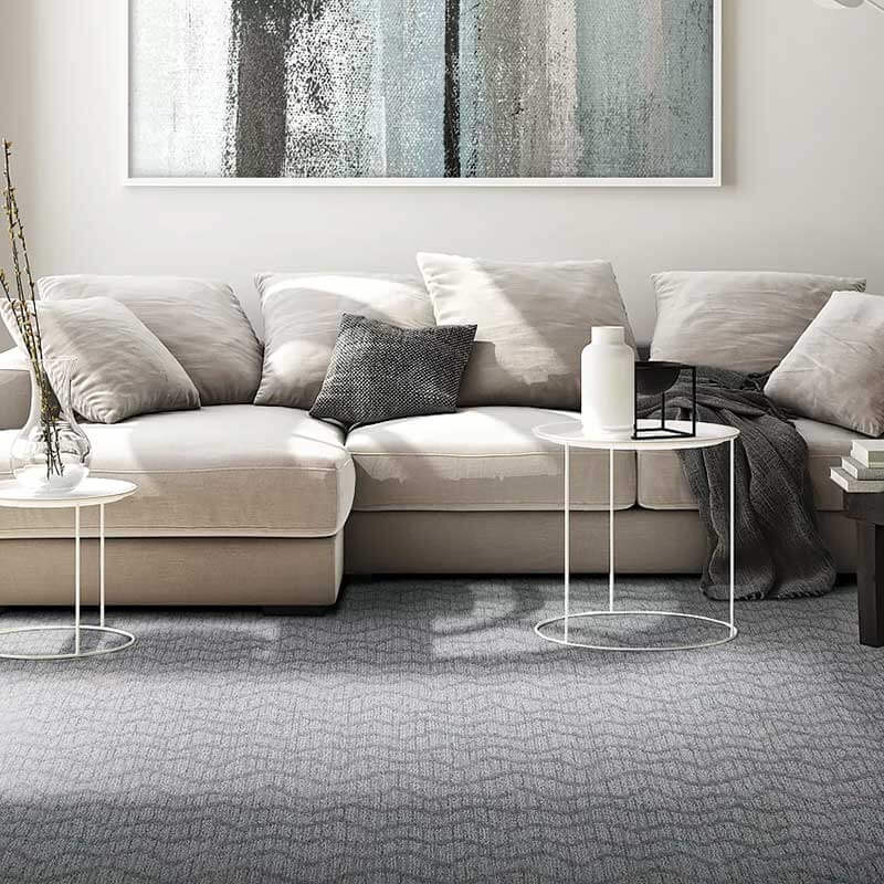 Mohawk carpet in seating area