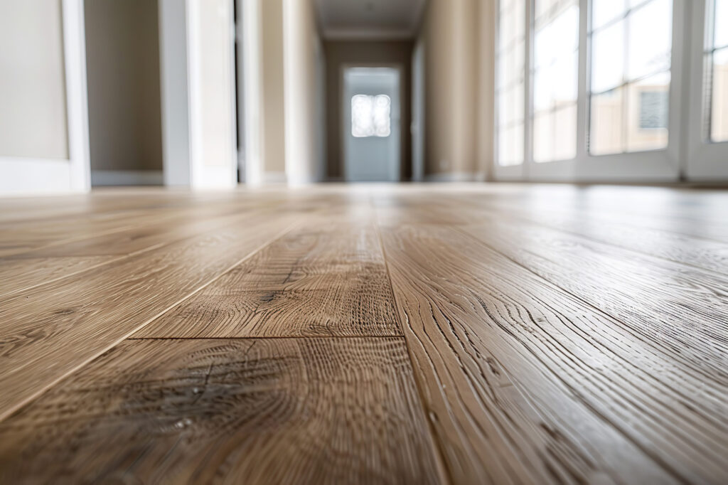 close up of textured hardwood flooring